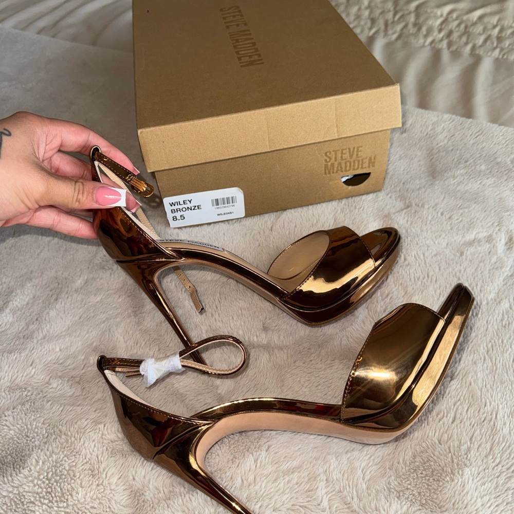 Steve Madden Wiley Bronze Heels
